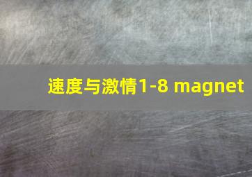 速度与激情1-8 magnet